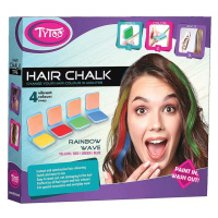 Křídy dětské na vlasy duhové barevné Rainbow set 4ks v krabici