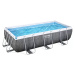 Nadzemní bazén obdélníkový Power Steel, kartušová filtrace, schůdky, 4,04m x 2,01m x 1m