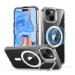 ESR Classic Hybrid Case with Stash Stand (HaloLock), Compatible with iPhone 15, Clear