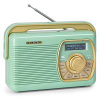 Auna Buddy Digitální rádio DAB/DAB+/UKW Bluetooth 5.0 AUX 1Ah baterie Mobilní retro