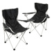 Divero D68316 Sada 2 ks skládacích židlí - černá