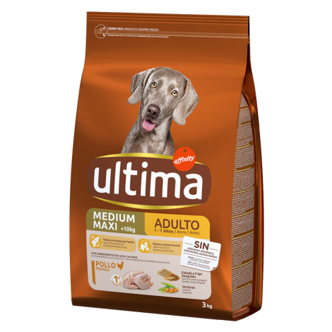Ultima Medium / Maxi Adult s kuřecím a rýží - 3 kg Affinity Ultima