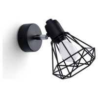 Černé nástěnné svítidlo ø 10 cm Varpu – Nice Lamps