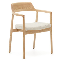Jídelní židle z dubového dřeva v béžovo-přírodní barvě Alocs – Kave Home