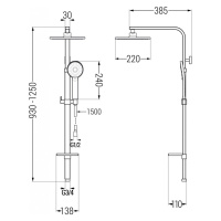 MEXEN/S Q40 chrom sprchový sloup 798404095-00