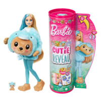 Barbie Cutie Reveal Barbie v kostýmu - Medvídek v modrém kostýmu delfína