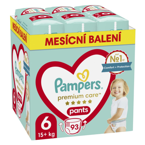 Pampers Premium Care Pants vel. 6 15+ kg plenkové kalhotky 93 ks
