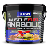 USN Muscle Fuel Anabolic Variety pack (Čokoláda, Jahoda, Banán a Arašídy s karamelem) 4kg