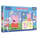 Trefl Puzzle Baby maxi Prasátko Peppa Dobrý den 2x10 dílků - oboustranné