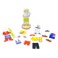 Bigjigs Toys Magnetické oblékací puzzle sportovní aktivity