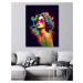 Obrazy na stěnu - Žena s cigaretou v růžových brýlých Rozměr: 40x50 cm, Rámování: bez rámu a bez