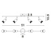 Nova Luce Moderní stropní lišta Base se čtyřmi nastavitelnými spoty - 4 x 50 W, rez NV 662004