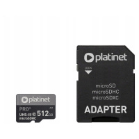 Platinet microSDXC Secure Digital Adaptér Sd 512GB class10 U3 A2 90MB/s [