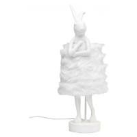 KARE Design Stolní lampa Animal Rabbit - bílá/stříbrná, 68cm