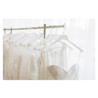 Fotografie Wedding dresses in shop, grinvalds, 40 × 26.7 cm