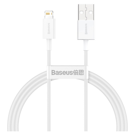 BASEUS kabel Superior Series USB-A - Lightning, rychlonabíjecí, 2.4A, 1m, bílá - CALYS-A02