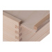 FK Dřevěná krabička na kapesníky HOME SWEET HOME - 13x13x13 cm, Přírodní