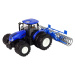 mamido  Traktor s kultivátorem na dálkové ovládání 1:24 modrý RC
