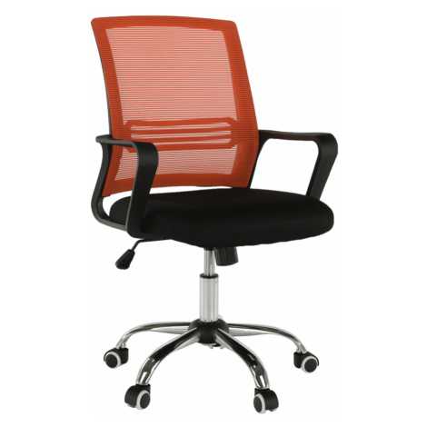 Kancelářská židle, síťovina oranžová / látka černá, APOLO NEW Tempo Kondela