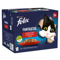 Felix Fantastic s kuřetem hovězím králíkem a jehněčím v želé 24 x 85 g