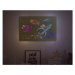 Li-Go "Vesmír" světelný obraz RGB s baterií 90x60cm , Barva dřeva dub B