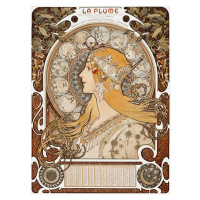 Obrazová reprodukce Poster for the magazine “La plume”, Alfons Mucha, 30 × 40 cm