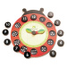 Dřevěné magnetické hodiny s beruškou Ladybug Teaching Clock Tender Leaf Toys závěsné s 12 tečkov