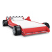 SHUMEE dětská postel ve tvaru závodního auta 90 × 200 cm, červená
