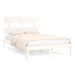 Rám postele bílý masivní dřevo 140 × 200 cm, 3104674