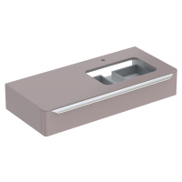 Geberit myDay - Umyvadlová skříňka, 1150x545x200 mm, 1 zásuvka s LED osvětlením, taupe 824161000