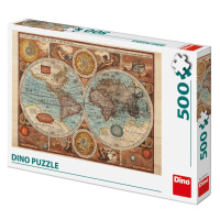 Mapa světa historická: puzzle 500 dílků - CZ Drami