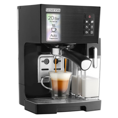 SENCOR SES 4050SS-EUE3 Espresso poloautomatický pákový kávovar černý