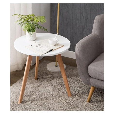 Konferenční stolek ve skandinávském stylu 40 cm - bílý