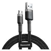 Baseus Cafule extra odolný nylonem opletený kabel USB / Micro USB QC3.0 2,4A 0,5m black-grey