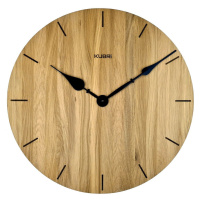 KUBRi 0122 - obrovské dubové hodiny české výroby o průměru 60 cm