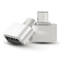 Redukce WG Micro USB na USB s OTG, stříbrná