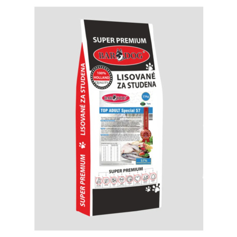 Granule Bardog Lisované granule BARDOG TOP ADULT Speciál 57 - 15 + 1 kg
