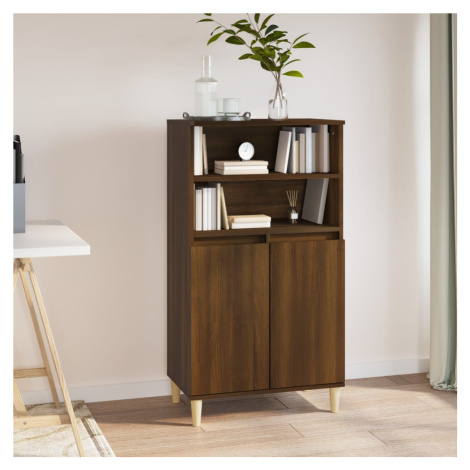 vidaXL Skříň highboard hnědý dub 60 x 36 x 110 cm kompozitní dřevo