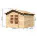 Dřevěný zahradní domek 304x304 cm Dekorhome,Dřevěný zahradní domek 304x304 cm Dekorhome