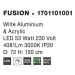 Nova Luce Futuristický LED lustr Fusion v nadčasových barvách - 720 x 1500 mm, 3000 K, bílá NV 1