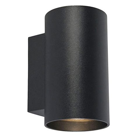 Moderní nástěnné svítidlo černé kulaté 2-světelné - Sandy QAZQA
