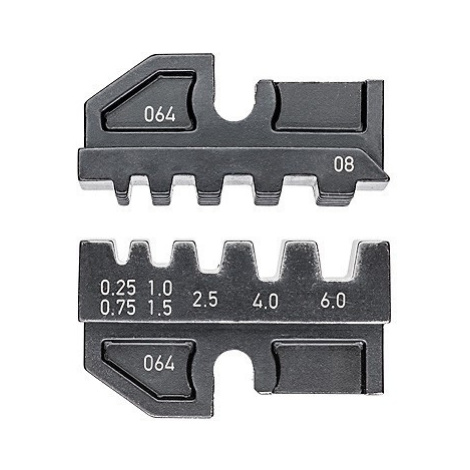 Lisovací profil do krimpovacích kleští pro izolované + neizolované koncové dutinky  - 974908 Knipex