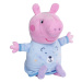 Peppa Pig 2v1 plyšový usínáček hrající + světlo, modrý, 25 c