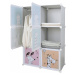 Dětská modulární skříň, šedá / dětský vzor, BIARO