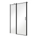 BESCO Bezrámové sprchové dveře EXO-C BLACK 110 cm, černé detaily, čiré sklo