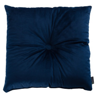 Dekoria Sametový polštář Velvet s knoflíkem, tmavě modrá, 40 x 40 cm, Velvet, 704-29