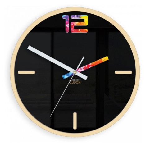 ModernClock Nástěnné hodiny Etno černé