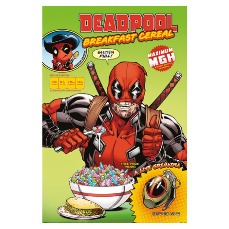 Plakát, Obraz - Deadpool - Cereal, 61 × 91.5 cm Pyramid