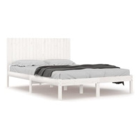 Rám postele bílý masivní dřevo 180 × 200 cm Super King, 3104429