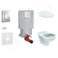 Grohe 38643SET-KR - Set předstěnové instalace, klozet Alpha se sedátkem, tlačítko Skate Cosmopol